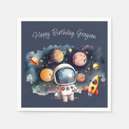 Guardanapo De Papel Planetas Externos Azul