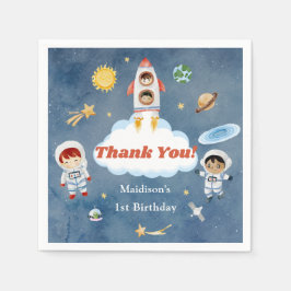 Guardanapo De Papel Planetas Foguetes Externos Papel Placa Napkins