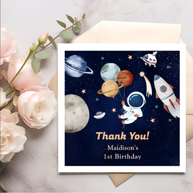 Guardanapo De Papel Planetas Foguetes Externos Papel Placa Napkins (Criador carregado)