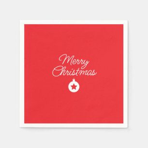 Guardanapo De Papel Planície Minimalista Única Clássica de Feliz Natal