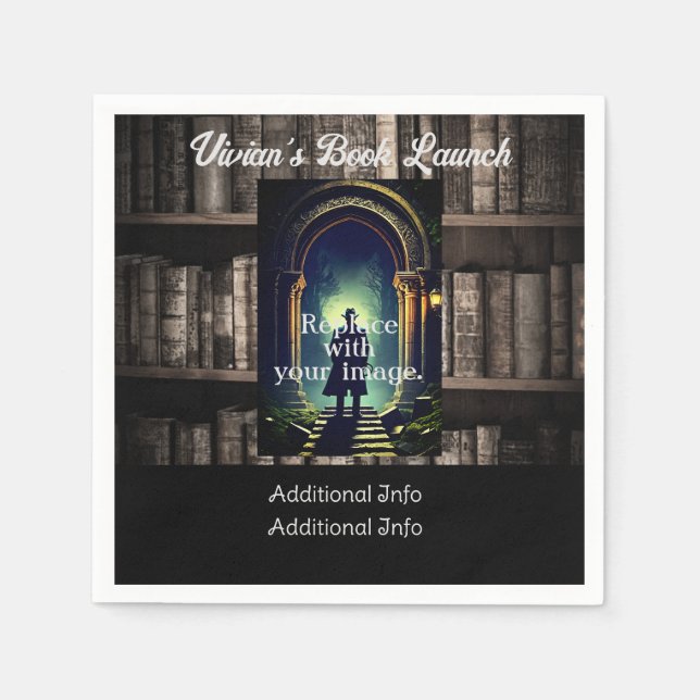 Guardanapo De Papel Plano de fundo da prateleira russa escura (Frente)