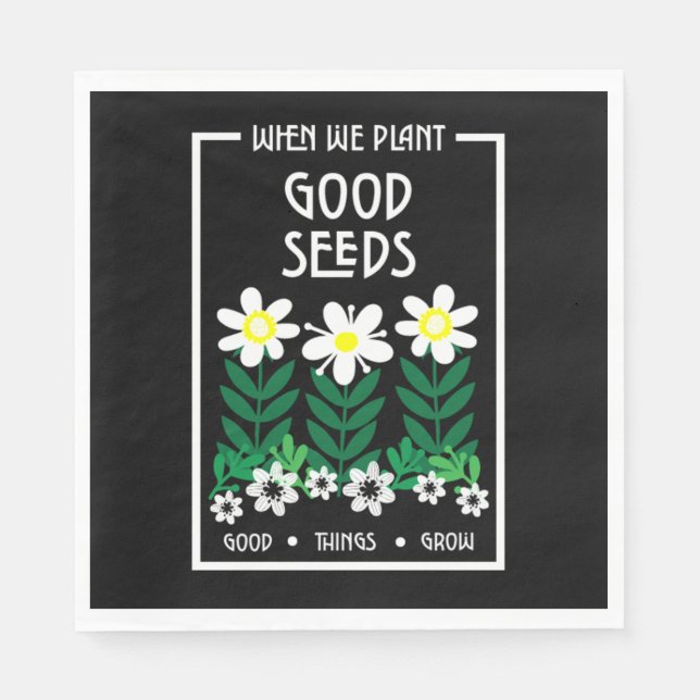 Guardanapo De Papel Plantando Boas Sementes De Motivação (Frente)