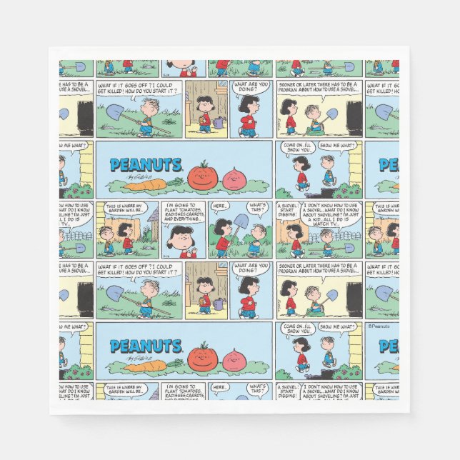 Guardanapo De Papel Plantando Um Jardim Vegetal (Frente)