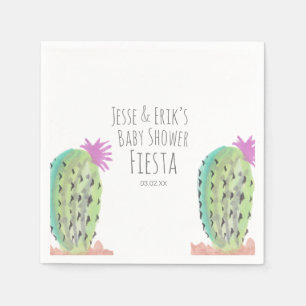Guardanapo De Papel Plantas de Cacto em Aquarela Pintadas à Mão Chá de