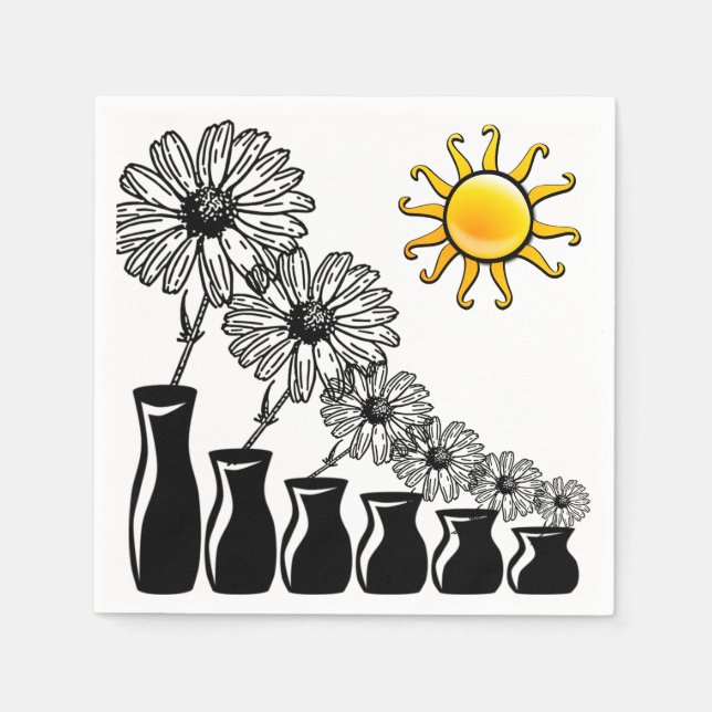 Guardanapo De Papel Plantas e o Partido do Sol Napkins (Frente)