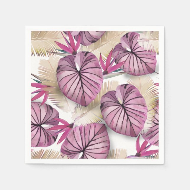 Guardanapo De Papel Plantas exóticas (Frente)