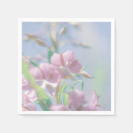 Guardanapo De Papel Plantas Verdes do Céu Azul Deixam Flores Roxas