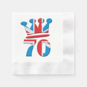 Guardanapo De Papel Platinum Jubilee Queen Elizabeth 70 anos