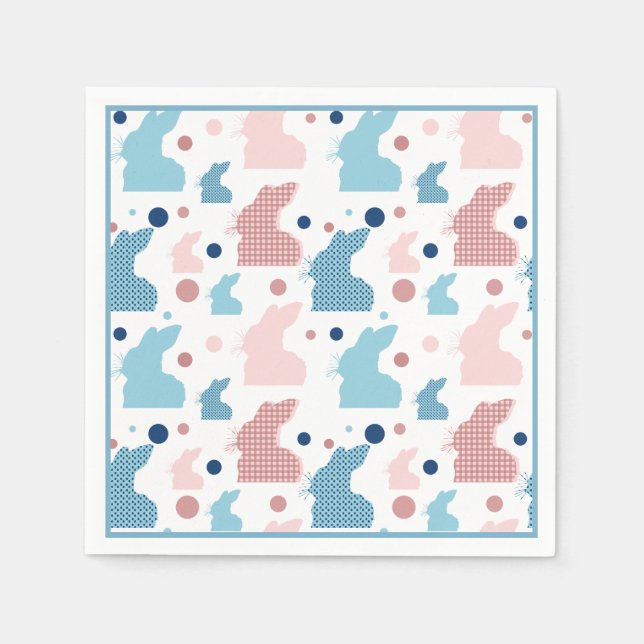 Guardanapo De Papel Playful Bunny Silhouette (Frente)
