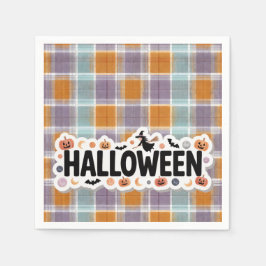 Guardanapo De Papel Playful Halloween Plaid