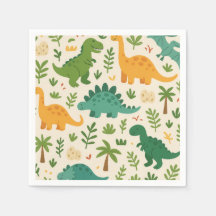 Playful Prehistoric Dinosaur Pattern Kids Birthday