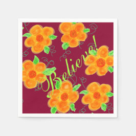 Guardanapo De Papel Plum Orange E Limão