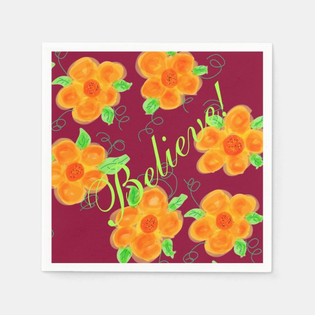 Guardanapo De Papel Plum Orange E Limão (Frente)