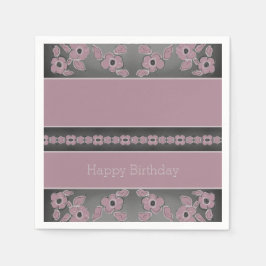 Guardanapo De Papel Plum Rosa Floral