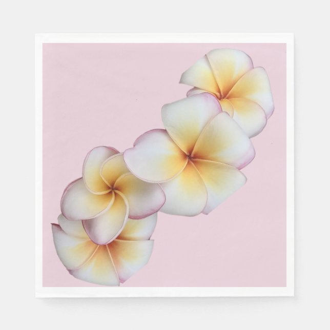 Guardanapo De Papel Plumeria Blooms (Frente)