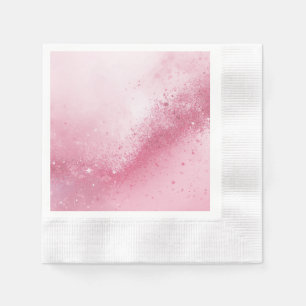 Guardanapo De Papel Pó de Brilho Abstrato Feminino Rosa Menina