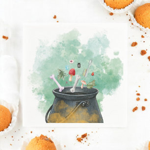 Guardanapo De Papel Poções, Espelhos e Bruxas Mágicas Cauldron Hallowe