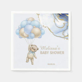 Guardanapo De Papel Podemos esperar abstrato azul ouro personalizado