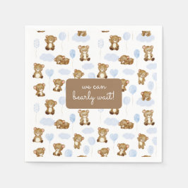 Guardanapo De Papel Podemos esperar! Chá de fraldas do Balão do Urso d