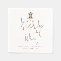 Podemos Esperar Chá de fraldas Minimalista Napkins