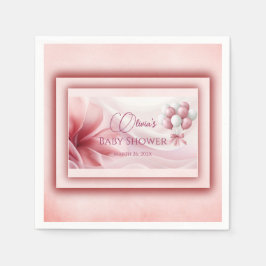 Guardanapo De Papel Podemos Esperar Chá de fraldas Rosa