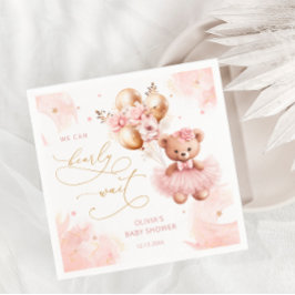 Guardanapo De Papel Podemos Esperar Chá de fraldas Rosa