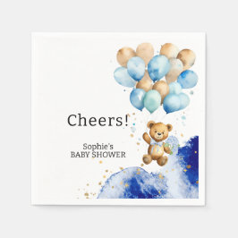 Guardanapo De Papel Podemos Esperar Real Azul E Dourado Abstrato