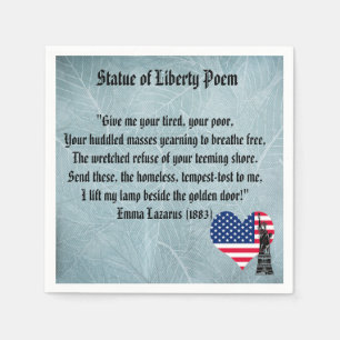 Guardanapo De Papel Poema da estátua da liberdade