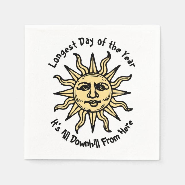 Guardanapo De Papel Poema de Solstício de Verão (Frente)