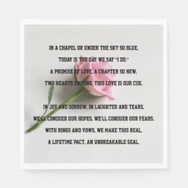 Guardanapo De Papel Poema do Dia do Casamento