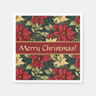 Guardanapo De Papel Poinsettia de William Morris Personalizada de Nata