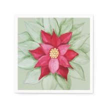 Poinsettia Natal Pintado com Aquarela