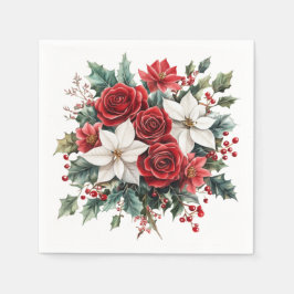 Guardanapo De Papel Poinsettia Natal Tradicional