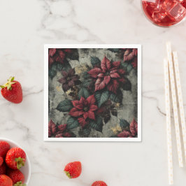 Guardanapo De Papel Poinsettia Wallpaper Grunge Art Decoupage Napkins