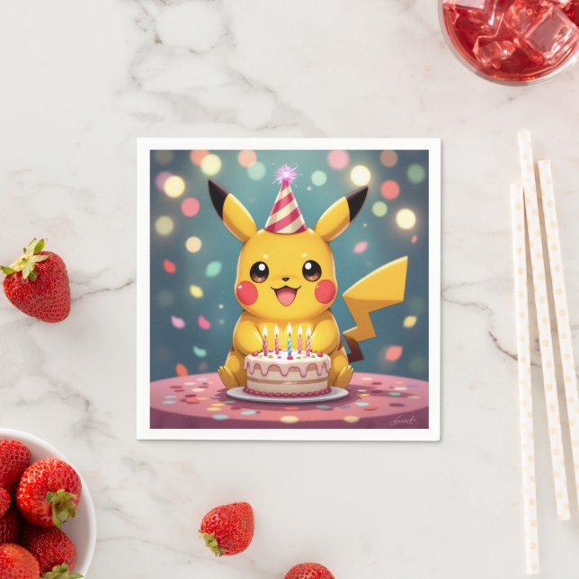 Guardanapo De Papel Pokémon und seine Treue Freunde (Insitu)