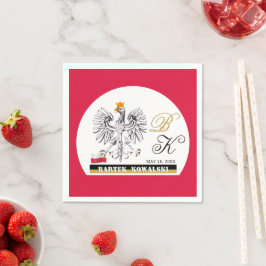 Guardanapo De Papel Poland Birthday, Anniversary Napkins, Polish Flag