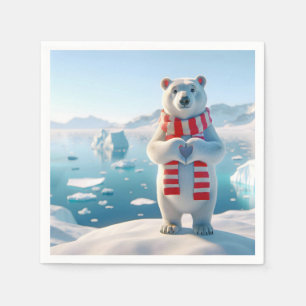 Guardanapo De Papel Polar Bear Love