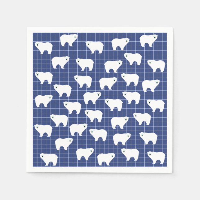 Guardanapo De Papel Polar Bear Paper Napkins (Frente)