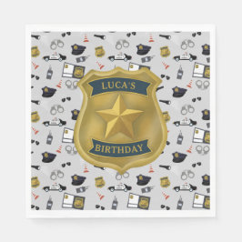 Guardanapo De Papel Police Themed Policeman Cop Birthday