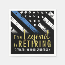 Guardanapo De Papel Polícia de Linha Azul Fino da Polícia