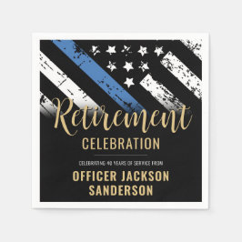 Guardanapo De Papel Polícia de Linha Azul Fino da Polícia