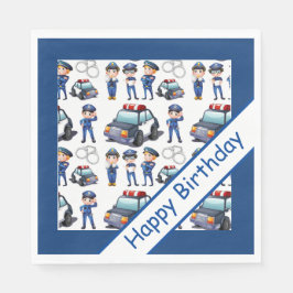 Guardanapo De Papel Policial Aniversário