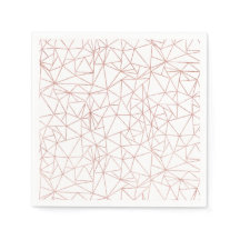 Poligão de Cobre Geométrico de Folha Rosa Gold Mod