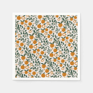 Guardanapo De Papel Pomar Espanhol - padrão das laranjas e folhas