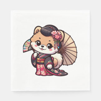 Guardanapo De Papel Pomeranian Dog Kimono