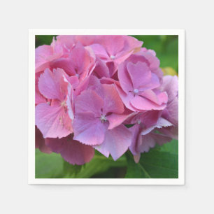 Guardanapo De Papel Pompom Rosa Hidrangea Hortensia Flor