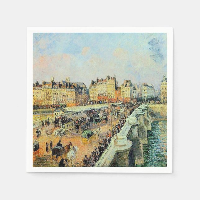 Guardanapo De Papel Pont Neuf, Tarde, Sunlight Camille Pissarro (Frente)