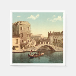 Guardanapo De Papel Ponte e canal, Veneza, Italia