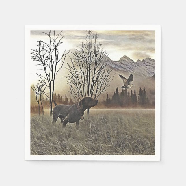 Guardanapo De Papel Ponteiros abreviados alemães (Frente)