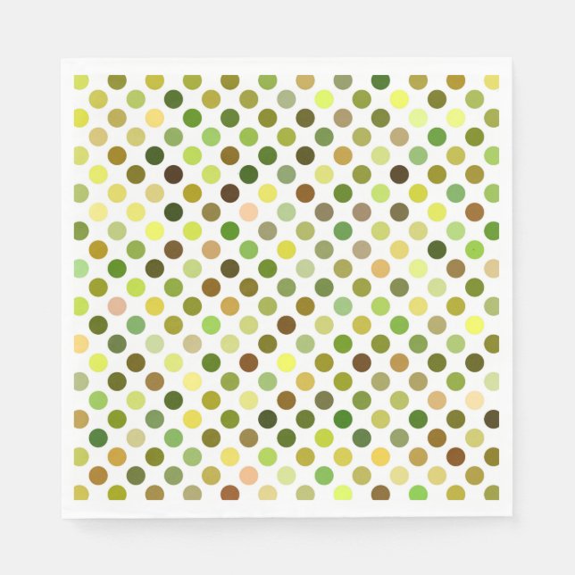 Guardanapo De Papel Pontos Amarelos e Verde (Frente)